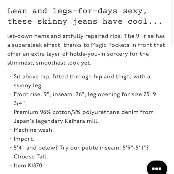 Madewell Petite 9" Mid-Rise Skinny Jeans in York Wash - Picture 9 of 9